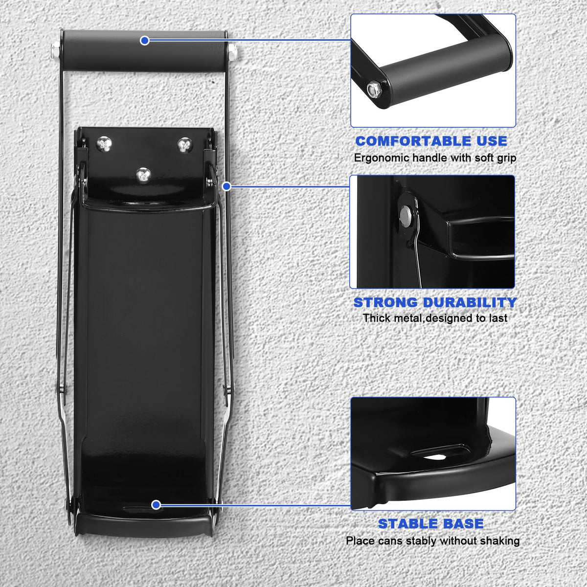 Stainless Steel Wall Mounted Can Crusher with Bottle Opener D6556