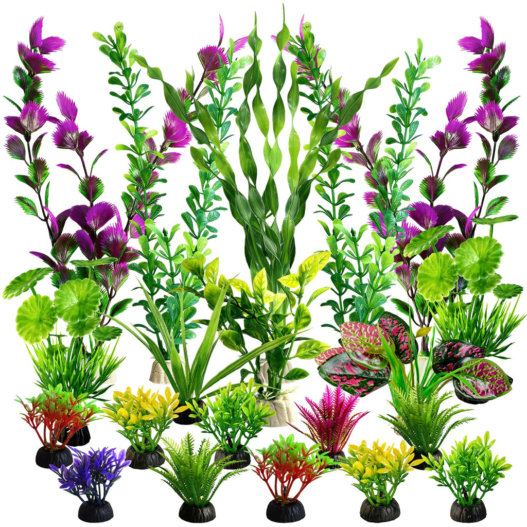 Artificial Aquarium Plants Green Plastic Fish Tank Decorations L638