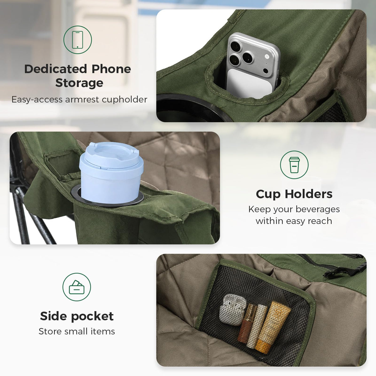 Oversized Camping Chairs 2 Pack D5304