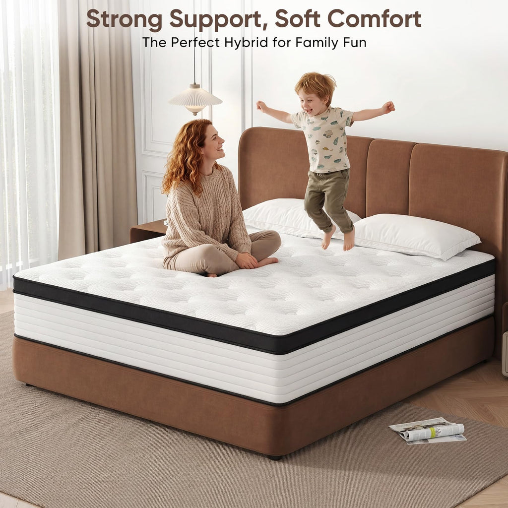 12 Inch Medium Firm Hybrid Memory Foam Mattress F3670
