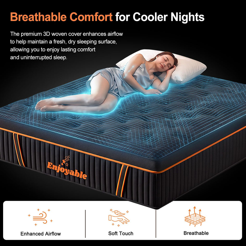 14 Inch Hybrid Full Size Mattress with Memory Foam & Pocket Springs S288384