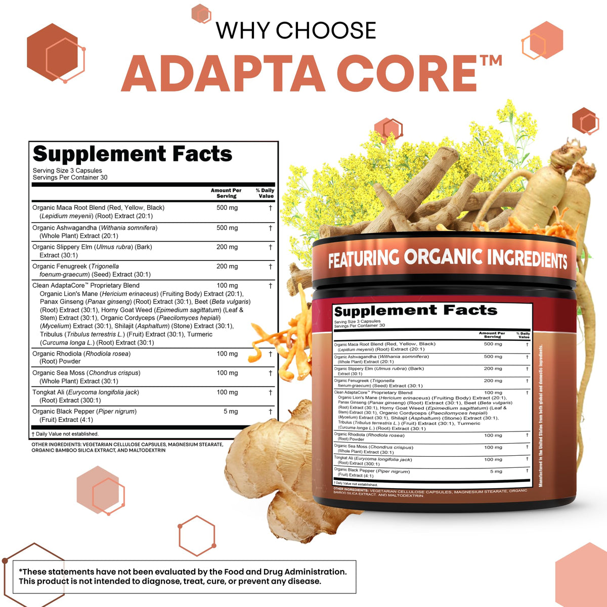 Organic Maca Root Capsules 90 Pills I104247