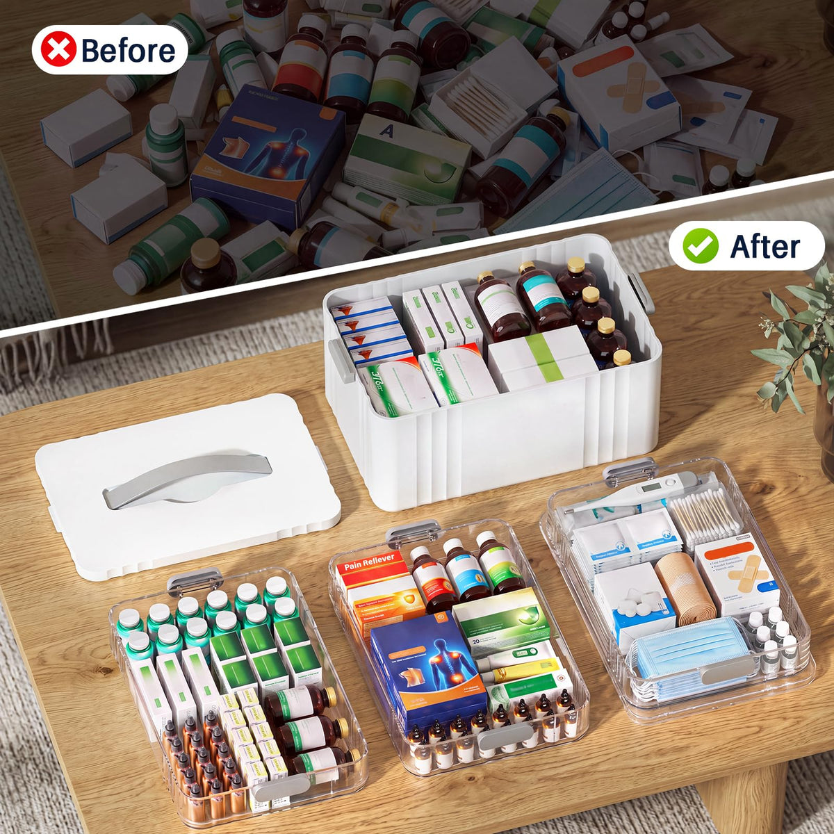 4-Tier Medicine Organizer Storage Box M337789
