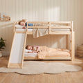 Twin Over Twin Solid Wood Bunk Bed with Slide and Ladder K2250
