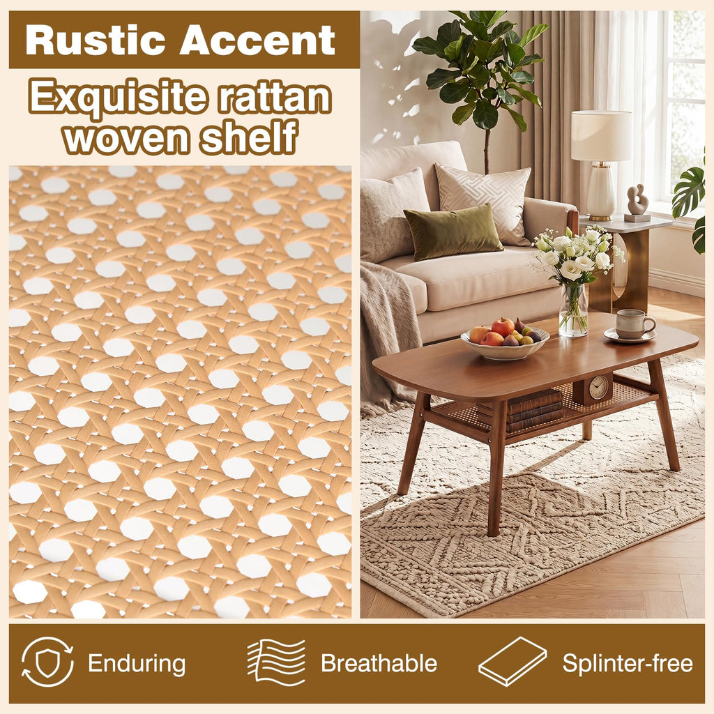 Rattan Wood Coffee Table E811659