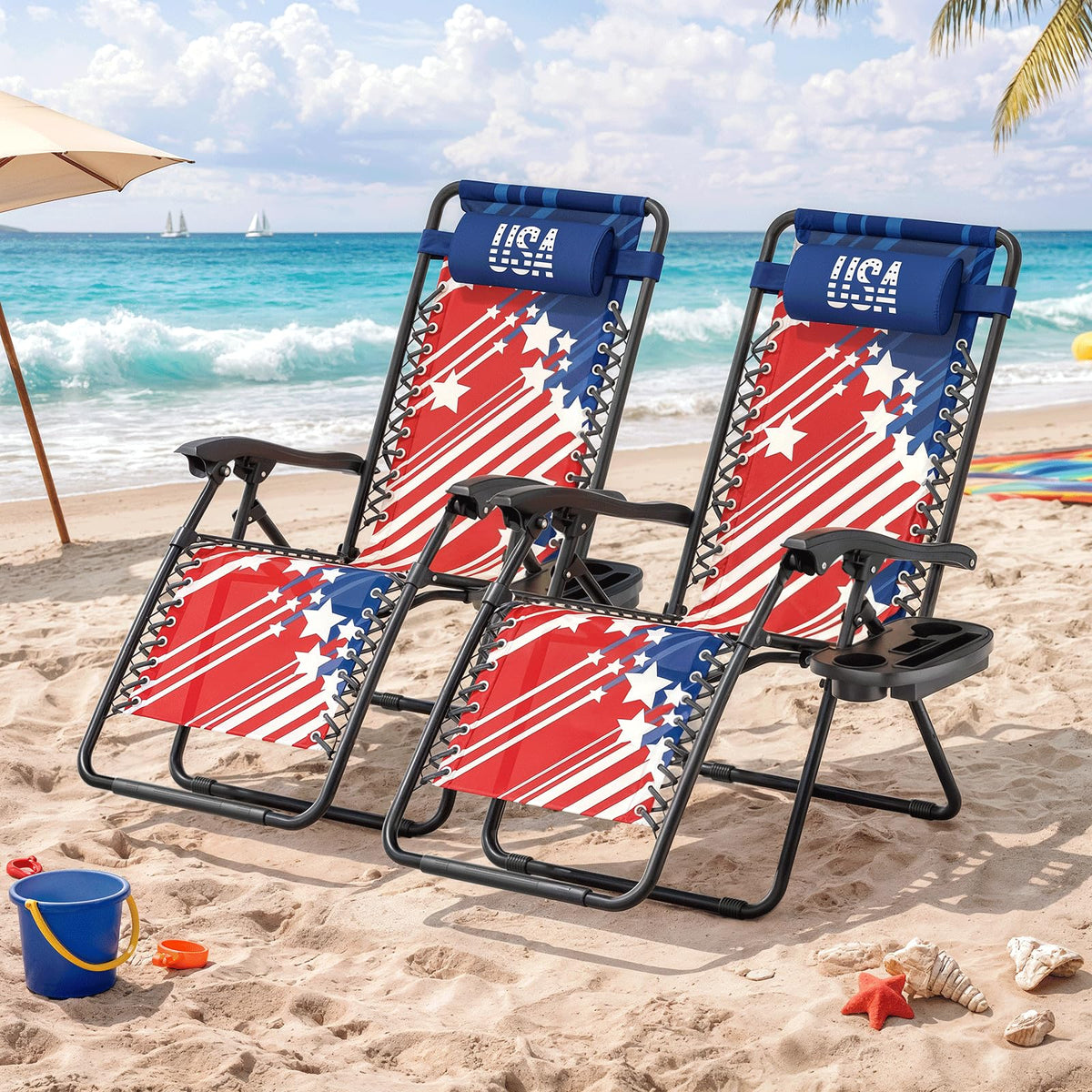 Zero Gravity Reclining Camping Chairs 2 Pack T79480