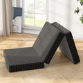 4 Inch Tri-Fold Twin Size Memory Foam Mattress with Washable Cover J377756