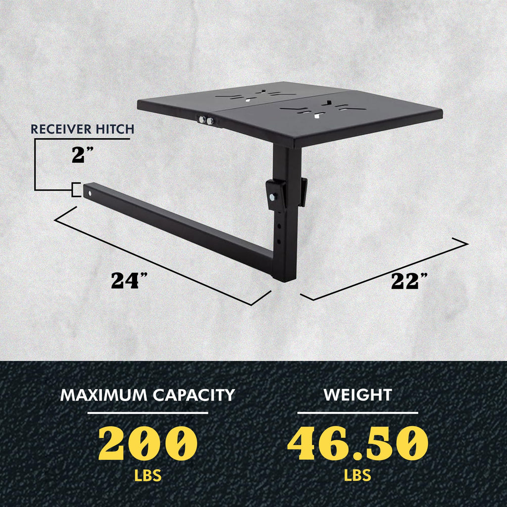 Folding Hitch-Mounted Steel Work Bench M798543