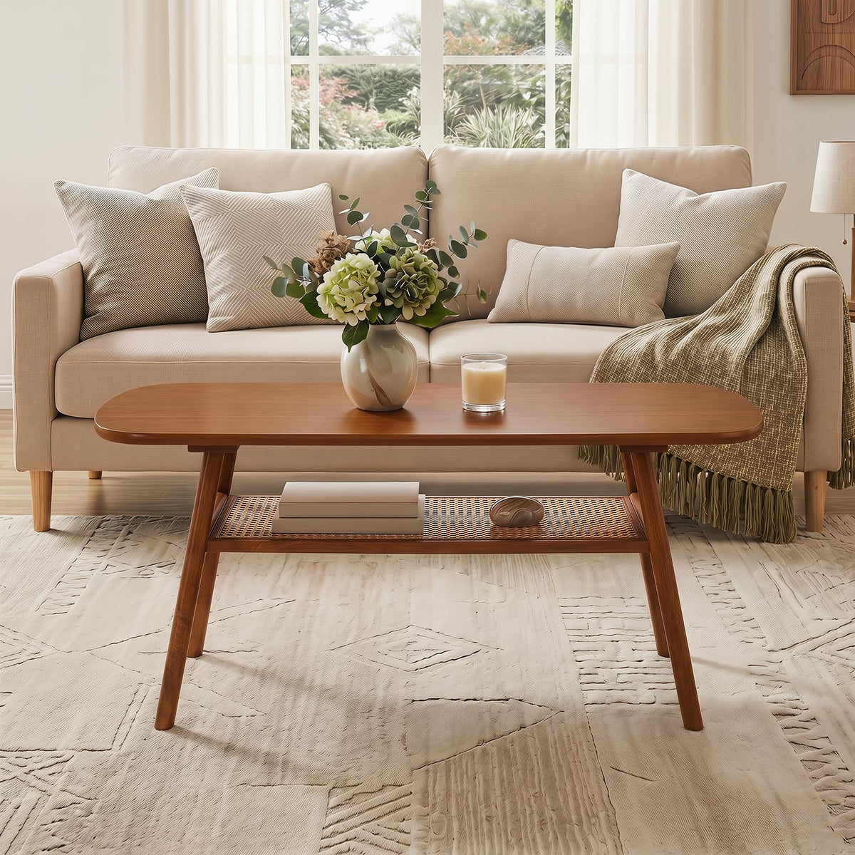 Rattan Wood Coffee Table E811659