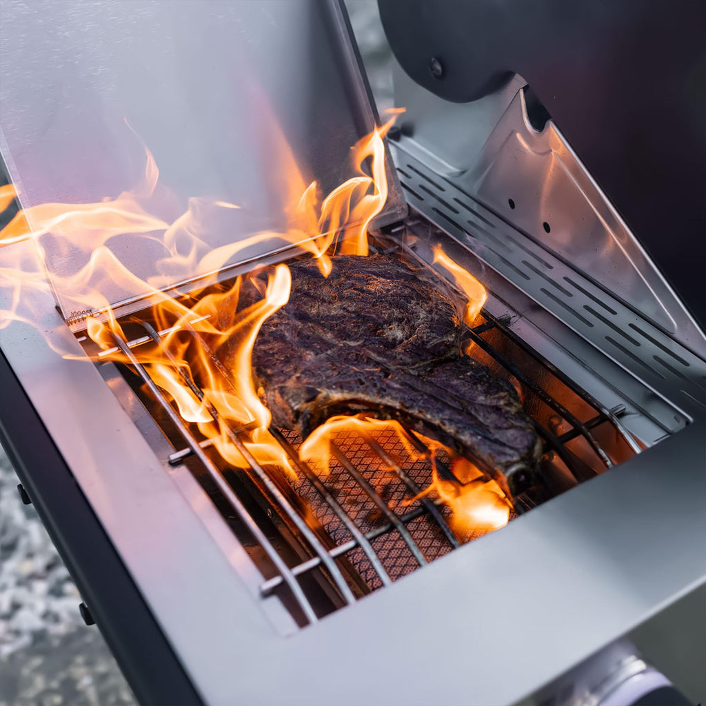 6+1 Burner Propane Gas Grill Stainless Steel 78,000 BTU with Side Sear Burner U9864