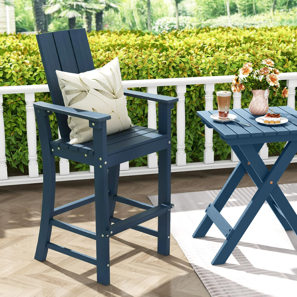 52” Tall HDPE Adirondack Chair Set of 4 Navy F879