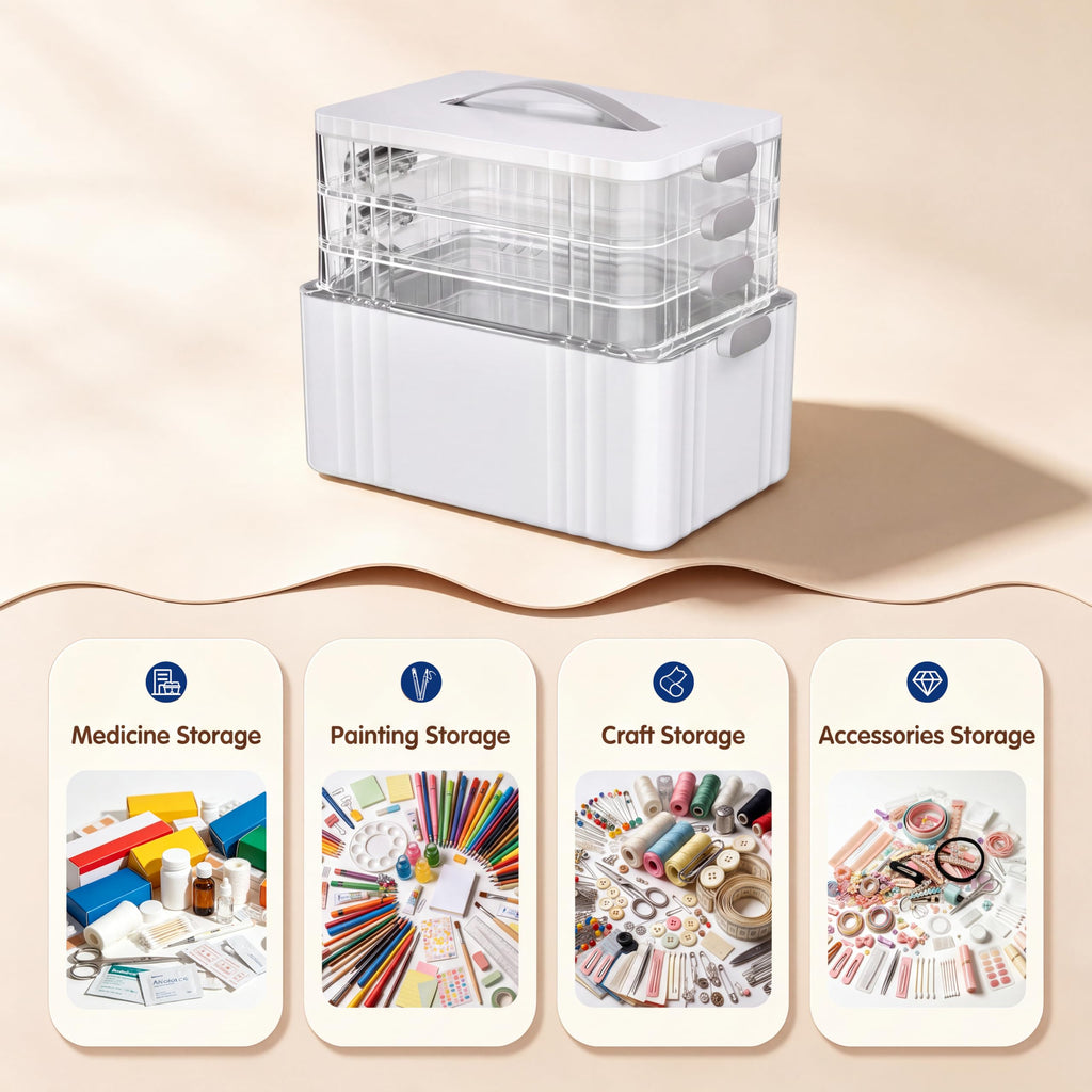 4-Tier Medicine Organizer Storage Box M337789