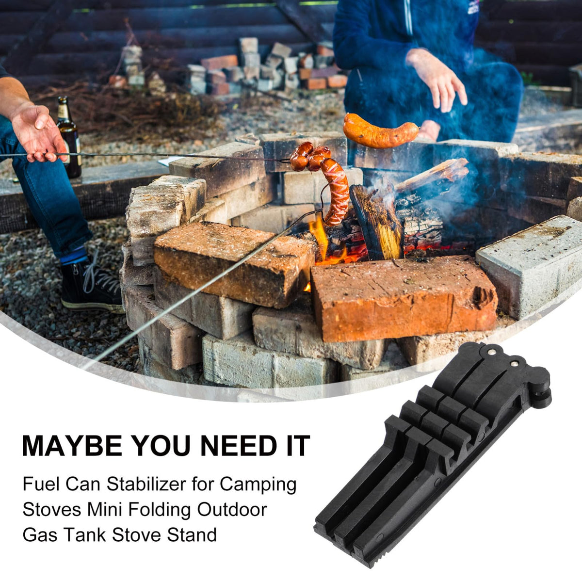 Folding Camping Stove Stand Tripod Fuel Can Stabilizer Y4398