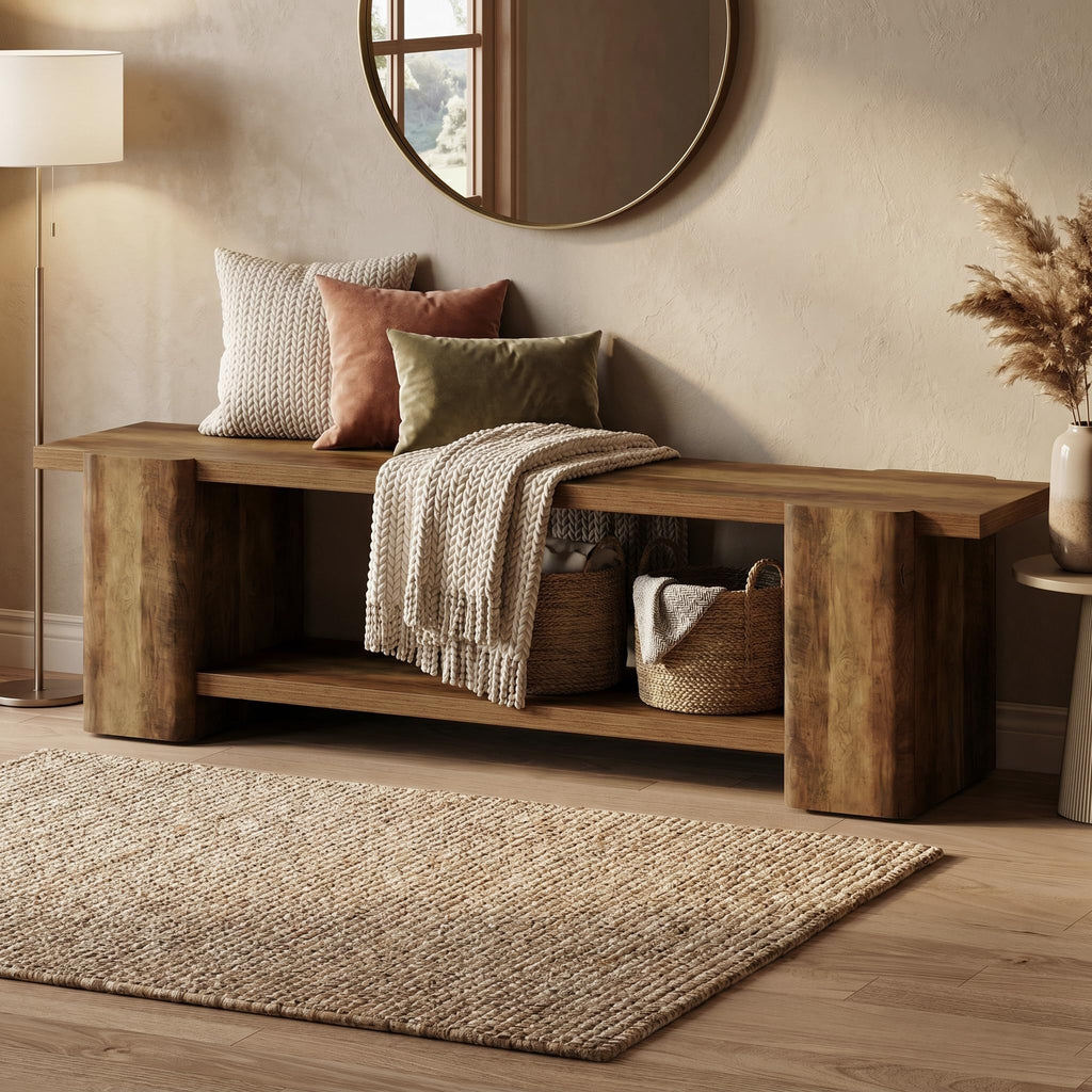 Brown Storage Bench R500417