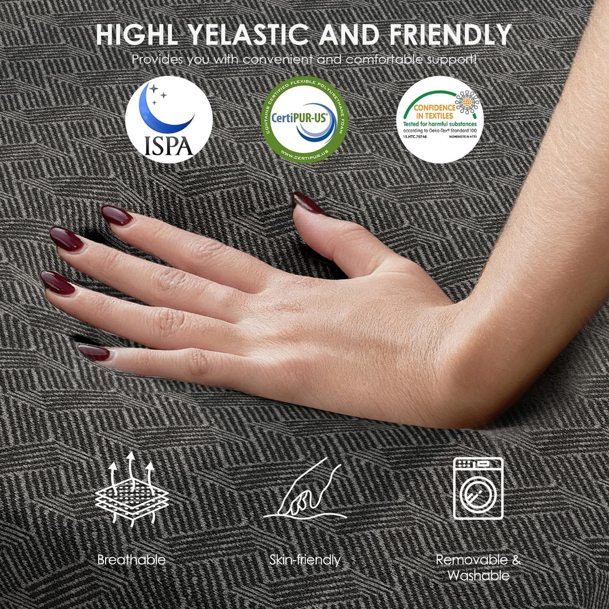4 Inch Tri-Fold Twin Size Memory Foam Mattress with Washable Cover J377756