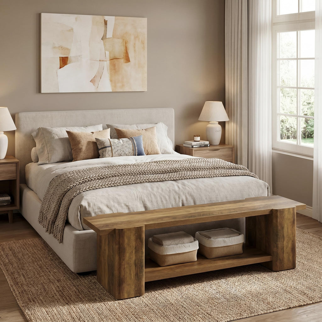 Brown Storage Bench R500417