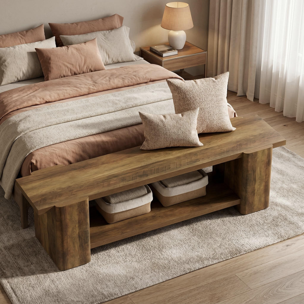 Brown Storage Bench R500417