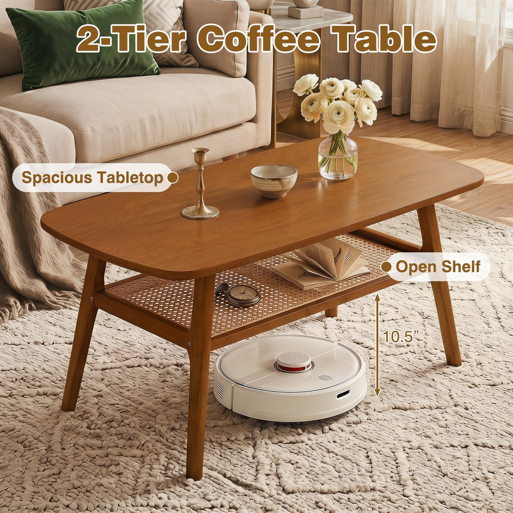 Rattan Wood Coffee Table E811659