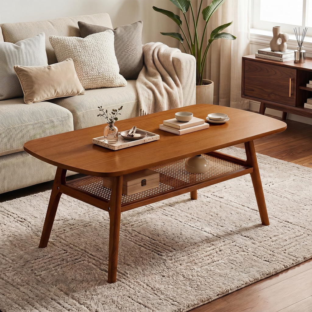 Rattan Wood Coffee Table E811659